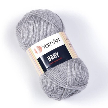 Włóczka YarnArt Baby kolor SZARY 195