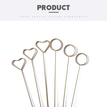 10pcs art card holder metal postcard clip flower shop special card