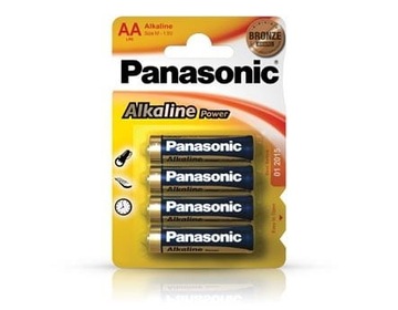 ORYGINALNE BATERIE ALKALICZNE PANASONIC R6/AA x4