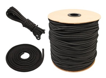 LINA LINKA POLIPROPYLENOWA PLECIONA CZARNA 6mm 100M