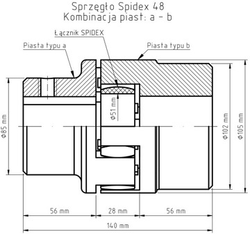 Spidex 48 92° разъем/вставка белый