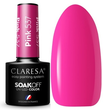 CLARESA LAKIER HYBRYDOWY RÓŻOWY PINK 537