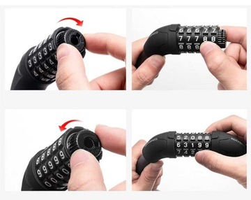 ЗАЩИТНЫЙ КОМБИНИРОВАННЫЙ ВЕЛОСИПЕДНЫЙ ЗАМОК ROCKBROS