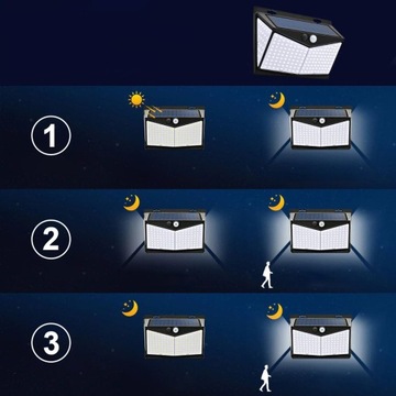 СОЛНЕЧНАЯ СВЕТОДИОДНАЯ ЛАМПА 40ВТ НАСТЕННЫЙ ДАТЧИК 3 РЕЖИМА