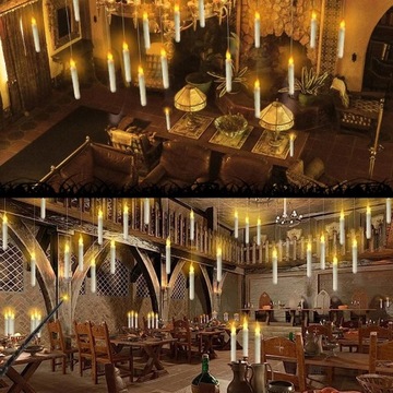 20 ШТ. ПЛАВАЮЩАЯ БЕСПЛАМЕННАЯ СВЕЧА С ДИСТАНЦИОННОЙ ПАЛОЧКОЙ, СВЕЧИ ДЛЯ ХЭЛЛОУИНА