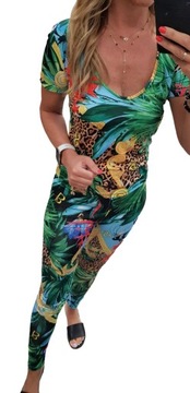 Black Space komplet dres jungle legginsy liście