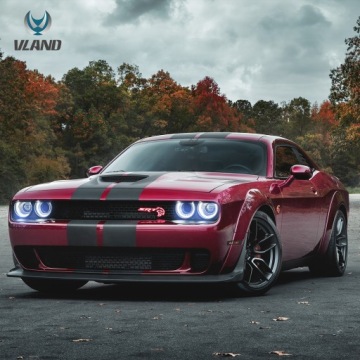 DODGE CHALLENGER 2015-23 ЛАМПЫ ЛЕВАЯ + ПРАВАЯ ПЕРЕДНЯЯ ЕВРОПА LED VLAND RGB
