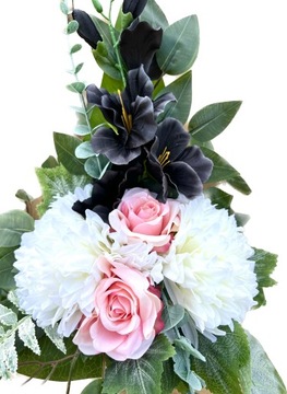 УНИКАЛЬНЫЙ НАБОР искусственных цветов Букет + Оформление букета на могильный памятник