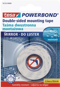 Taśma montażowa 19mmx1.5m Powerbond do luster