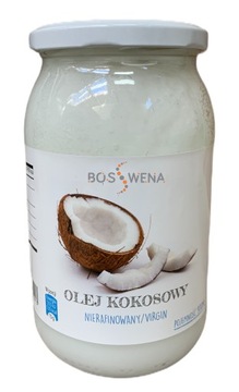 OLEJ KOKOSOWY 900ml NIERAFINOWANY /VIRGIN BIOSWENA
