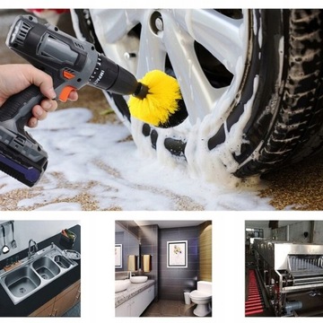 НАБОР ЩЕТКОВ ДЛЯ ОЧИСТКИ ДРЕЛИ И ОТВЕРТКИ С НЕЙЛОНОВЫМИ НАКЛАДКАМИ