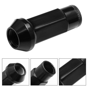 ГАЙКИ КОЛЕСНЫЕ M12X1,5 ЧЕРНЫЕ КОВАЯ СТАЛЬ 20ШТ.