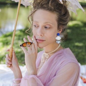 СЕРЬГИ НА ДЕНЬ ВАЛЕНТИНА, СЕРЬГИ «ОБЛАЧНЫЕ КАПЛИ»