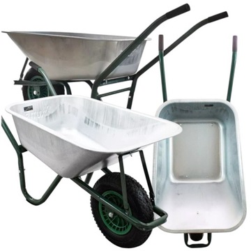 Taczka 100L Ładowność 250kg Stal Ocynkowana Koło Pneumatyczne Ogrodowa