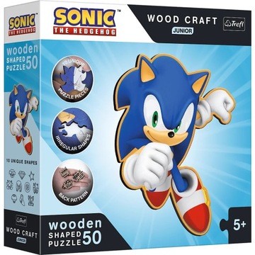 Puzzle drewniane Sonic 50 el. Trefl