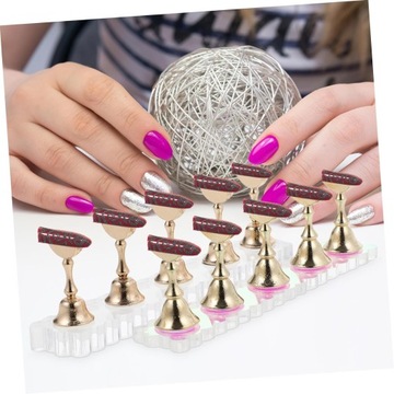2 комплекта вставных подставок для ногтей DIY Хрустальный держатель для ногтей