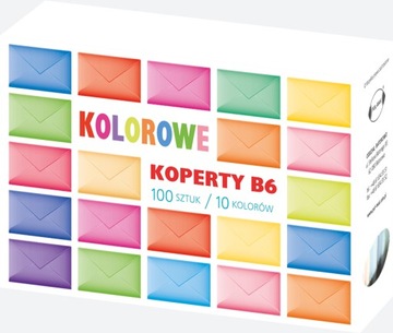 Koperty kolorowe 176x125 mm/100 sztuk