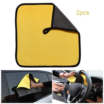 Полотенце для чистки автомобиля из микрофибры, 2 шт., 30 x 30 см.