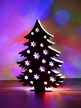 РОЖДЕСТВЕНСКАЯ ДЕРЕВЯННАЯ ДЕКОРАТИВНАЯ РОЖДЕСТВЕНСКАЯ ЕЛКА 3D LED