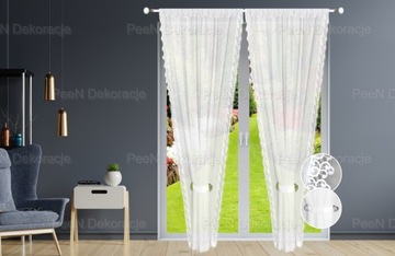 FIRANA GOTOWA 200x220 FIRANY BIAŁA KOKONY GIPIURA