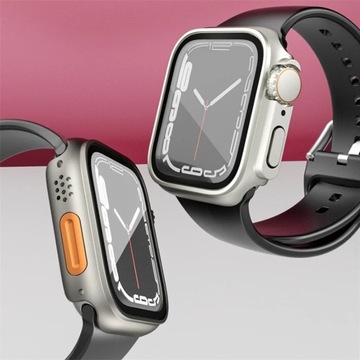 ETUI DO APPLE WATCH 4/5/6/7/8/9 SE 44mm/ 45mm RÓŻNE KOLORY SZKŁO HARTOWANE