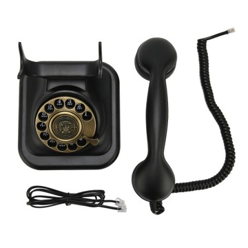 Винтажный телефон с коричневым циферблатом