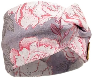 OPASKA NIEMOWLĘCA NA GŁOWĘ USZY DLA DZIEWCZYNKI 34-38cm RETRO ROSES