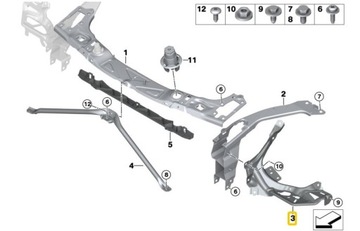 MINI F55 F56 F57 okular wspornik lampy lewy 7301599 OE
