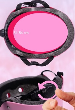 KASK ROWEROWY DZIECIĘCY REGULOWANY DLA DZIECKA NA HULAJNOGĘ 54CM WKŁADKA
