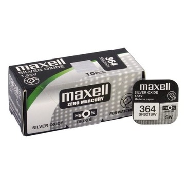 10 sztuk Bateria srebrowa Maxell SR621SW SR364