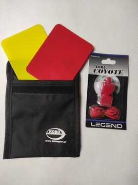 Судейский набор: мини-карточки судей, красный свисток без мяча.