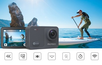 СПОРТИВНАЯ КАМЕРА AKASO V50X ВКЛЮЧАЕТ АКСЕССУАРЫ, ВОДОНЕПРОНИЦАЕМАЯ 4K30FPS