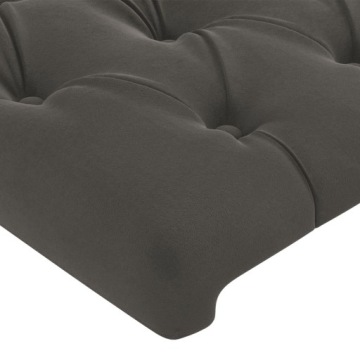 vidaXL Подголовник для кровати со светодиодами, темно-серый, 90x7x78/88 см, бархат