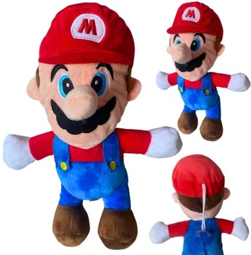 Super MARIO Bros maskotka pluszowa czerwona pluszak Luigi prezent 27cm