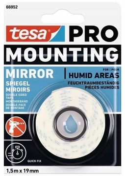 Taśma montażowa PRO Mounting do luster 1,5m Tesa