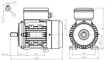 Однофазный электродвигатель 80 B3