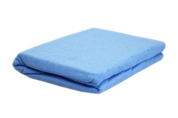 Prześcieradło frotte bez gumki 200x200 niebieski