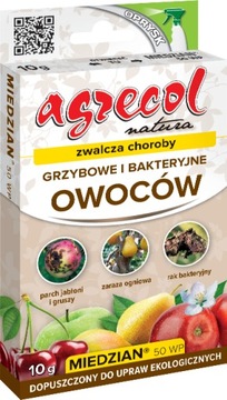 ŚRODEK PREPARAT AGRECOL MIEDZIAN50WP CHOROBY GRZYBOWE BAKTERYJNE OWOCÓW 20G