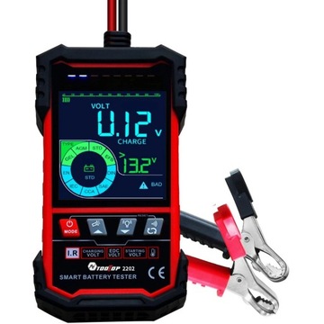 TOLTOP Тестер автомобильного аккумулятора 12В 24В ET2202