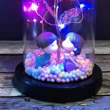 3 цветка розы Красочная роза в стекле