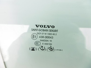 СТЕКЛО ДВЕРИ ПЕРЕДНЕЕ СПРАВА, ПРИКЛЕЕННОЕ VOLVO S60 II V60