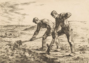Plakat 29,7x21 The Diggers Jean-Francois Millet