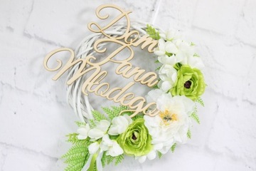 Венок на дверь Дом жениха ЗЕЛЕНЫЙ