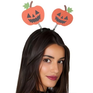 OPASKA na HALLOWEEN brokatowe DYNIE pomarańczowe