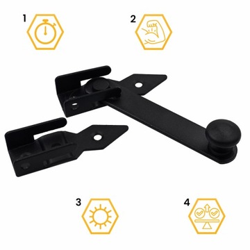 ЗАЩЕЛКА ДЛЯ САДОВЫХ КАЛИТ ЧЕРНАЯ WOGO 120 DOMAX