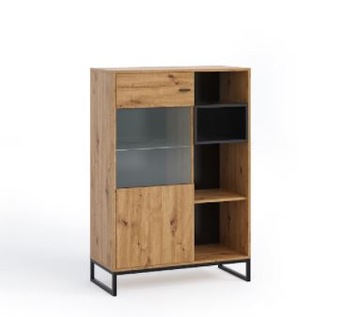 Witryna 90 cm Olier OL14 loft dąb artisan