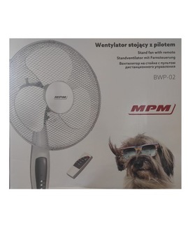 MPM белый напольный вентилятор с дистанционным управлением