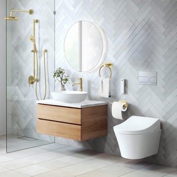 РУЧКА ДЛЯ ТУАЛЕТНОЙ БУМАГИ САМОКЛЕЯЩАЯСЯ, ЗОЛОТАЯ, БЕЗ СВЕРЛЕНИЯ, 3М