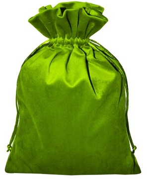 Велюровый подарочный пакет бархат 21х30см оранжевый декор