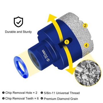 VEVOR Otwornica Diamentowa 35/40/50/68mm Ostrzem